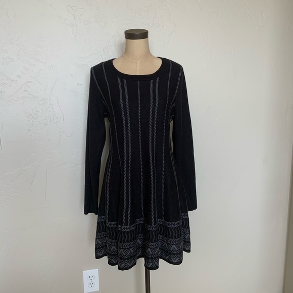 Cloud Chaser Dresses & Skirts - Cloud Chaser patterned Aline acrylic sweater dress